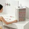 Estante giratória em formato de garrafa para guardar miçangas, kit de artesanato DIY com ferramentas, 221 cores, conjunto completo de materiais, estante de armazenamento