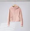 Sudadera Cortavientos Súper Holgada de Cintura Alta, Terciopelo Austriaco Espesado de Doble Cara, Suave y Amigable con la Piel, Más Esponjosa 10529