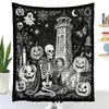 Manta para colorir DIY transfronteiriça, manta de rabiscos de Halloween, manta criativa personalizada, manta de cores