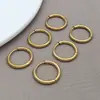 Brincos de argola redondos de aço inoxidável com 2 mm de espessura, galvanizados a vácuo na cor dourado/aço, acessórios de joalheria simples DIY unissex