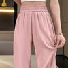 1022 Verano Pantalones Casuales Skinny de Cintura Alta Estilo Coreano Holgados Adelgazantes para Mujeres Petite que Hacen que las Piernas Parezcan Más Largas