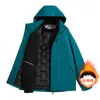 251125001 Conjunto de Dos Piezas de Chaqueta Tres en Uno para Exteriores de Otoño e Invierno con Forro de Plumas para Parejas para Mantenerse Caliente y Escalar Montañas