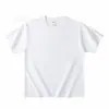 Camiseta Blanca Pura de Algodón Puro de Peso Pesado de 400 g, Manga Corta, Gruesa y No Transparente, Top de Color Sólido, Corte Holgado, Camiseta Blanca Unisex Básica de Media Manga
