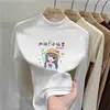 Ropa interior térmica para niñas con forro de polar, cuello alto medio, ropa interior cálida para niños mayores, camiseta para bebé niña, top cepillado de manga larga