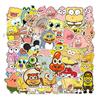 48 Q Bob Esponja PaiDa Estrella Lindo Cuaderno Impermeable Taza de Agua Patineta Personalidad Pegatina Decorativa Borde Transversal