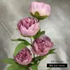 Ramo Popular Transfronterizo de Flores Artificiales de Peonía de Cuatro Cabezas para Decoración del Hogar, Ramo de Flores Artificiales de Alta Gama para Decoración de Espacios de Hotel