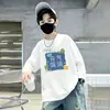 Camiseta de Manga Larga para Niños Estilo Primavera y Otoño 2026 Nueva Camiseta Básica Infantil para Niño Algodón Puro Ropa de Otoño Estilo Coreano Top Elegante