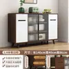 Aparador Pequeño de Apartamento Nórdico de Madera Maciza Gabinete de Té Mesa de Café Gabinete de Almacenamiento Estilo Chino Nuevo Gabinete de Almacenamiento para Dormitorio
