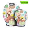 Tuanzi Familia Grande CLANNAD Periférico de Animación Chaqueta de Polar Otoño e Invierno Traje de Béisbol Top de Moda para Hombres y Mujeres