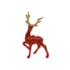 Colgante de reno de plástico con purpurina navideña personalizado Decoraciones navideñas Decoración de árbol de Navidad Suministros de ambiente Adornos