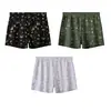 Roupa Íntima Estampada Masculina Huajielong Cuecas Boxer Masculinas Algodão Pernas Retas Leggings Soltas Finas Respiráveis Calças A Luo Atacado Dropshipping