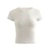 Conjunto de Camiseta de Manga Corta con Cuello Redondo de Lunares Estilo 'Hot Girl' para Verano 2026 + Pantalones Casuales de Pierna Ancha para Mujer