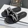 Gaomeilun Wooohu Nuevas Sandalias de Verano para Mujer con Diamantes Brillantes Moda Playa Antideslizantes de Una Sola Tira