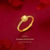 Anel de açúcar quadrado dourado para mulheres doce fofo versátil anel de casamento luxo leve livro vermelho pequeno TikTok anel mais vendido