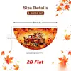 Bandeira Semicírculo Feliz Dia de Ação de Graças de Outono 45*90cm Bandeira Decorativa Pendurada para Jardim Externo de Outono
