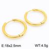 Brincos Redondos Banhados a Ouro 18K Transfronteiriços Design Nicho Versátil Aço Inoxidável 304 Brincos de Argola para Homens e Mulheres