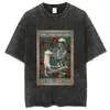 2025 Nuevo Modelo Comercio Exterior Marca Independiente Holgada y Cómoda Retro Y2K Anime Unisex Camiseta Lavada Adulto Camiseta Corta