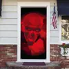 Cubierta de Puerta de Halloween de Amazon Transfronteriza Diseños de Banderas de Atmósfera de Terror de Viento Oscuro
