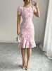 Vestido de Moda Elegante Versátil Casual para Viajar de Verano Nuevo Ajustado al Cuerpo que Resalta la Figura hasta la Rodilla, Transfronterizo Europeo y Americano