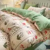 Funda de edredón de una pieza 150x200x230, engrosada, para cama individual de dormitorio, uso doméstico, no 100% algodón, algodón puro, algodón lavado 3