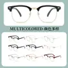 Nuevas Gafas de Prescripción Elegantes de Media Montura para Hombres, Selección de Influencers, Lentes Lisos, Geniales y Versátiles, Disponibles con Lentes de Prescripción