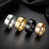 Anillos de titanio y acero europeos y americanos de nicho transfronterizos para niñas, anillos lisos simples, anillos de pareja pulidos, venta al por mayor de joyería de alta gama