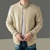 Jaqueta de Cashmere e Seda Masculina, Outono e Inverno Quente Casual de Negócios 2026 Novo Modelo Roupa do Pai
