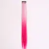 Extensões de Cabelo Coloridas para Crianças com Tintura Pendurada na Orelha, Elástico de Cabelo de Peça Única, Mechas, Dreadlocks para Dança de Rua, Apliques de Cabelo para Meninas, Acessórios de Cabelo para Meninas