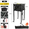 Carrito de almacenamiento de cesta de pelotas de tenis Carrito plegable portátil con ruedas Carrito de tenis Marco de tenis Carrito de tenis para entrenador