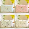 Almohada Cuadrada Personalizada con Texto, Almohada Estilo Ins, Cojín Impreso Simple y Lindo, Funda de Cojín para Cabecera de Cama o Sofá, Cuadrado