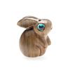 Lindo y lindo conejo de jade de madera de sándalo verde, hecho a mano, lleno de bendiciones, tallado en madera, llavero para teléfono móvil, colgante, animal, accesorios del año