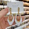 Brincos Europeus e Americanos Exagerados Longos com Esmalte de Gota Brinco de Agulha de Prata Elegante de Alta Qualidade Brincos de Moda Novos 2023