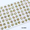 Cristales Dongzhou Triangulares 7mm Coloridos con Base Puntiaguda para Uñas Rhinestones Pequeña Cabeza de Tigre Forma Triangular Rhinestones Accesorios para Uñas DIY