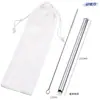 Pajilla de Acero Inoxidable 316 con Punta Resistente a Rayones Portátil Reutilizable para Té de Leche con Perlas Boba Pajilla Metálica Ancha