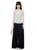 Camisola Halter Ajustada con Lunares Verdes y Fruncidos para Mujer, Nuevo Top Sexy sin Espalda Verano 2026