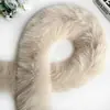 Tiras de Piel Sintética de Zorro Recorte Tiras Felpudas Superficie Grande de Piel Ropa de Algodón Hanfu Parka Cuello de Piel Recorte de Ropa En Stock Venta al por Mayor