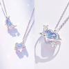 Set de Collar de Tres Piezas de Estrella y Luna de Miel para Mejores Amigas Estudiantes, Regalo de Cumpleaños Versátil de Amor, Envío Directo de Una Pieza, Fresco y Dulce