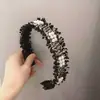 Diadema de perlas estilo coreano, retro, elegante y suave, estilo Chanel, para mujer, con múltiples combinaciones, antideslizante.