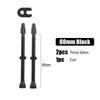 2 piezas/bolsa Válvula Francesa de Bicicleta Vástago de Válvula de Presión Aleación de Aluminio 40 mm 44 mm 48 mm 60 mm 80 mm