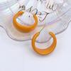 Pendientes Geométricos de Aro C de Pintura para Hornear Simple Pendientes Pendientes Color Caramelo Colorido Pendientes Exagerados Joyería de Acrílico para la Oreja para Mujer