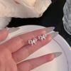 Pendientes de botón con forma de oreja para mujer, de plata de ley 925, sencillos, con diseño de hueso de oreja que combina con todo, para dormir.