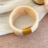 Pulsera geométrica de cuentas acrílicas transfronteriza europea y americana, diseño de nicho exagerado, lujo ligero, sensación de alta gama, accesorio de mano personalizado