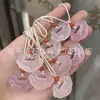 Pendente Fechadura Padrão Nuvem de Ágata Calcedônia Atacado Pingente Folha de Calcedônia Verde Transparente Alto Gelo Pingente para Pulseira Colar Ornamento