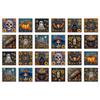 24 Peças de Adesivos de Parede Decorativos de Halloween, Adesivos de Azulejo Autoadesivos para Decoração de Casa Europeia e Americana, Adesivos de Azulejo de Parede à Prova de Óleo para Cozinha