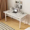 Mesa Plegable para Computadora de Escritorio, Escritorio con Bordes Envueltos, Escritorio para Escribir en Casa, Mesa de Estudio, Casa de Alquiler, Mesa de Comedor Simple, Tocador
