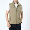 Novo Colete Casual Masculino para Primavera Outono Fotografia ao Ar Livre Esportes de Escalada Colete de Ombro Roupa Externa Preto Azul