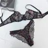 Popular Estampado de Leopardo Europeo y Americano V Profunda Ultra Delgada Encaje Estilo Francés Puro Deseo Lencería Sexy Sujetador Que Hace que los Bustos Grandes Parezcan Más Pequeños
