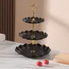 Plato de Fruta de Cristal para el Hogar de Nuevo Estilo, Plato de Fruta Giratorio de Múltiples Niveles para Sala de Estar, Bocadillos, Frutas Secas, Dulces, Plato de Fruta de Lujo Ligero de Alta Gama