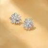 Brincos de Prata 925 Agulha Floco de Neve Fogos de Artifício para Mulheres, Não Precisa Tirar Para Dormir, Brincos de Luxo Leve de Alta Qualidade, Brincos Modernos de Dente-de-leão