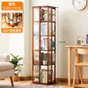 Estantería giratoria, librero, estante de almacenamiento de pie montado en la pared, estante de almacenamiento simple para niños, armario para juguetes, vitrina, multicapa simple